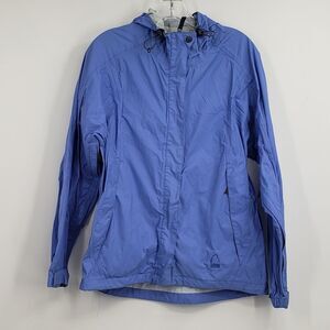 SIERRA DESIGNS Womens S blue windbreaker hoodie Zip Up jacket